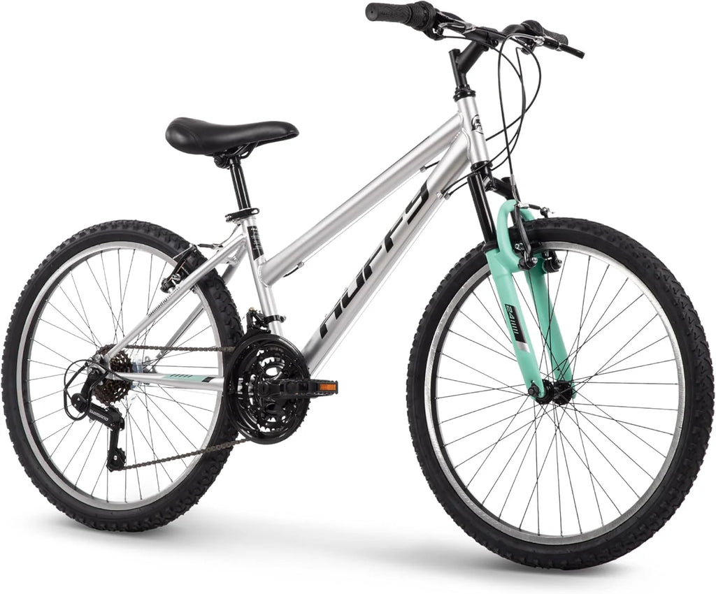 Mountain Bike, 24 inch, 21 Speed, Matte Black