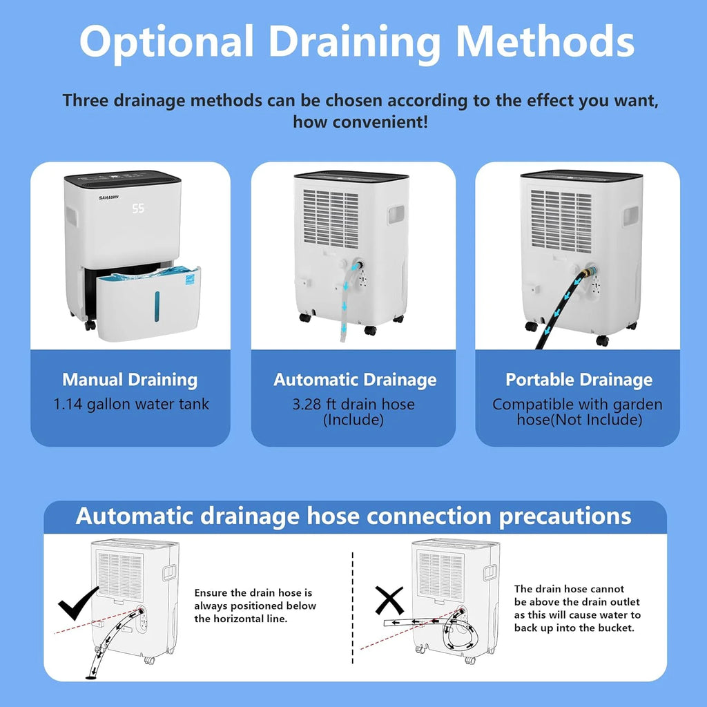 SAHAUHY 80-Gallon Energy Star Dehumidifier For 5200 Sq Ft Areas - White
