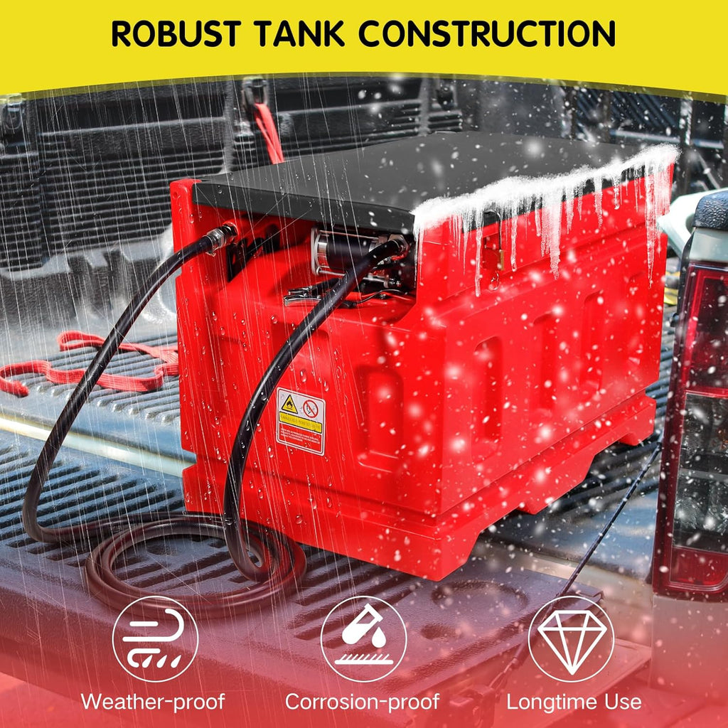 Portable 48 Gallon Fuel Tank With 12V DC Self-Priming Pump - 15GPM