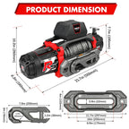 Electric Towing Winch 13500 lb Load Capacity