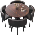 4-Person Round Conference Table And Chair Set