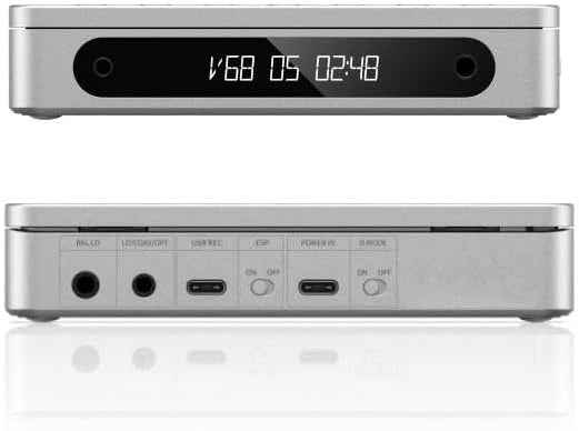 Portable Stereo CD Player With USB Ripping And 3.5mm, 4.4mm, Optical And Coaxial Outputs - Transparent Bluetooth