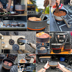 Electric Camping Stove With Cookware, 200-1000 Watt, 120 Volt - Nomad Cooking System