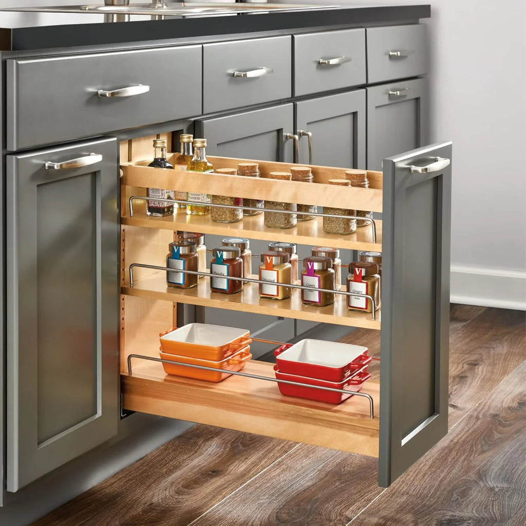 5 Inch Pull-Out Cabinet Storage Organizer With Soft-Close Slide Rail