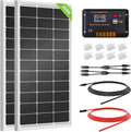 ECO-WORTHY 200 Watts Monocrystalline Solar Panel Kit, 12 Volt/24 Volt With 30A PWM Charge Controller