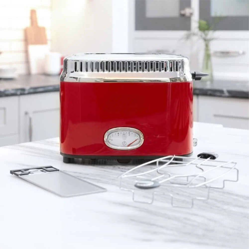 Retro Style 2-Slice Toaster, Red - 850W 120V