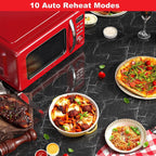 Galanz Retro Countertop Microwave Oven, 0.9 cu ft, Red - GLCMKZ09RDR09
