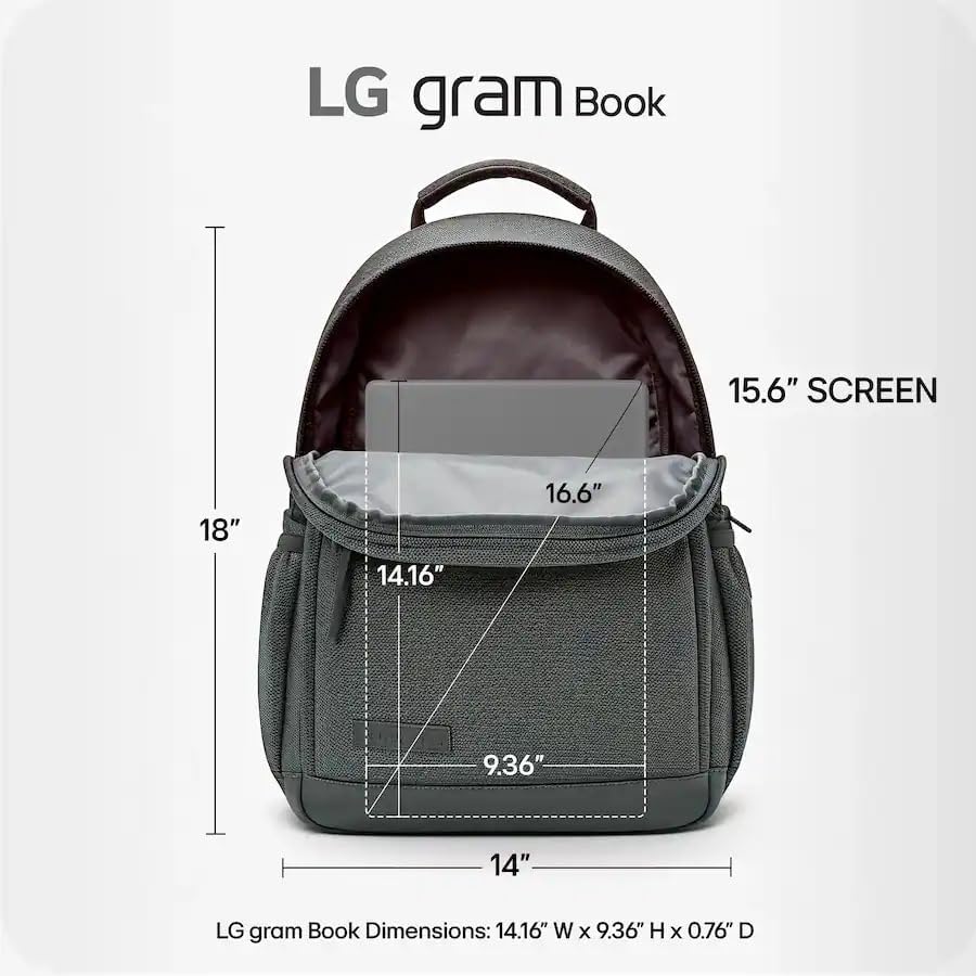 LG Gram Book 15 Business Laptop, 15.6-inch FHD IPS Display, 32GB RAM, 1TB SSD - Intel i5-1334U With Hub