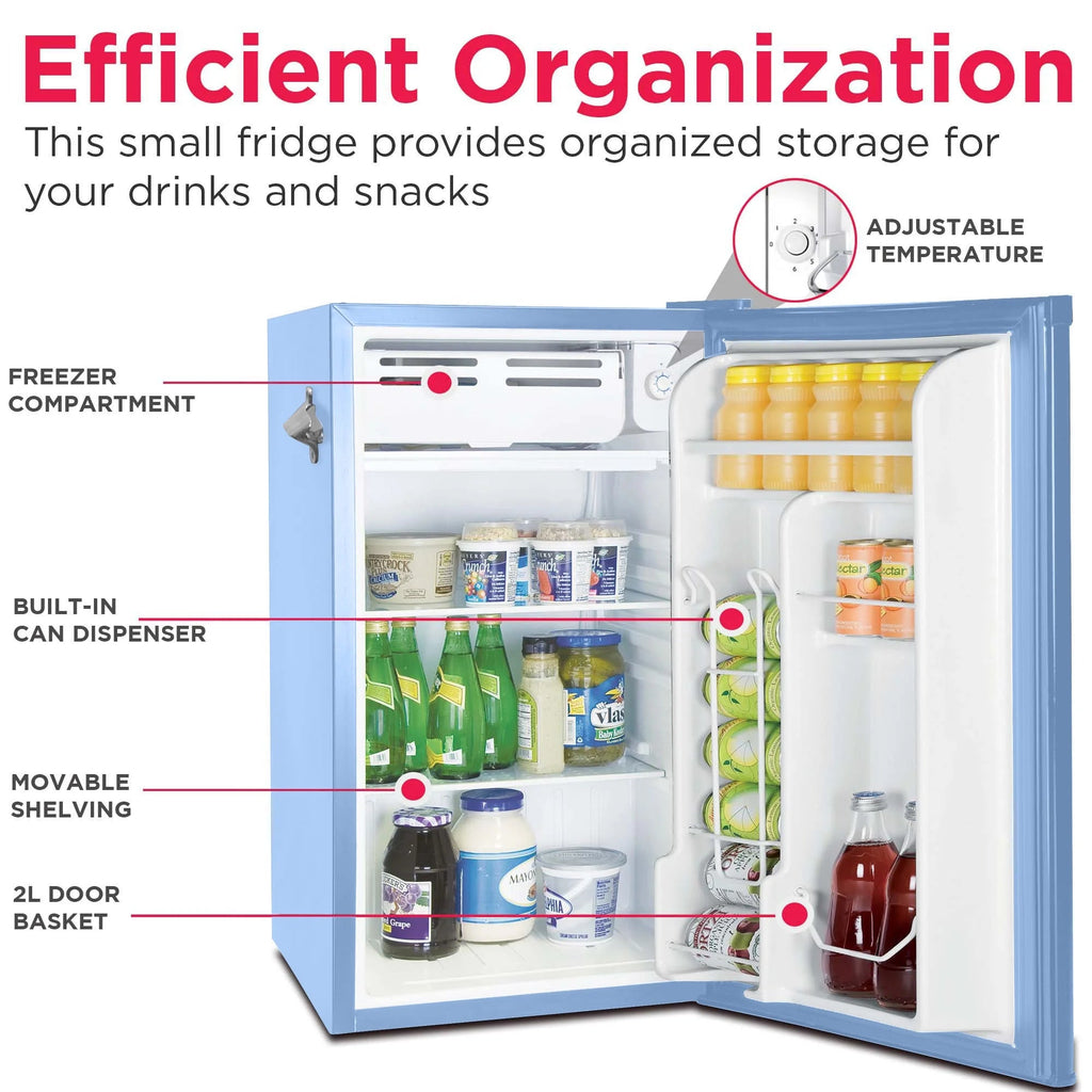 Frigidaire Retro Bar Fridge, 3.2 Cu. Ft., Pink, 65-Watt - EFR376-C-PINK