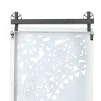 Set Of 2 Distressed Ivory White Wood Flower Wall Art With Black Accents - 33.1in H x 14.6in W