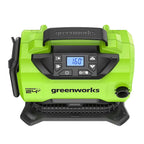 Greenworks 24 Volt 160-PSI Battery Powered Inflator With 2.0 Ah USB-C Battery And Charger - Green