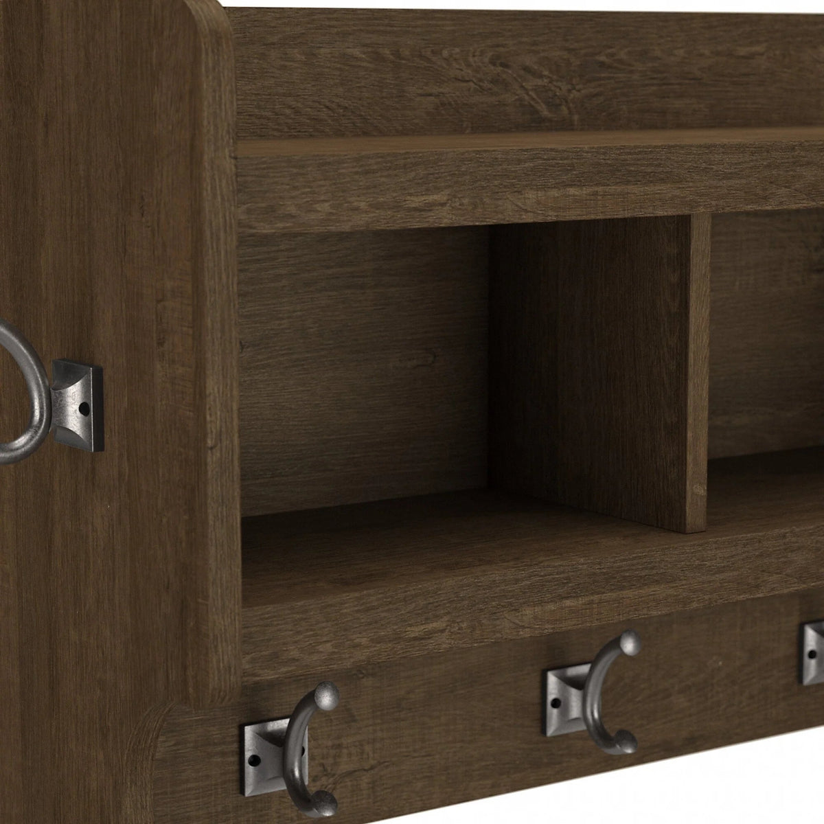 40 Inch Wall Mounted Coat Rack With Shelf and Cubbies