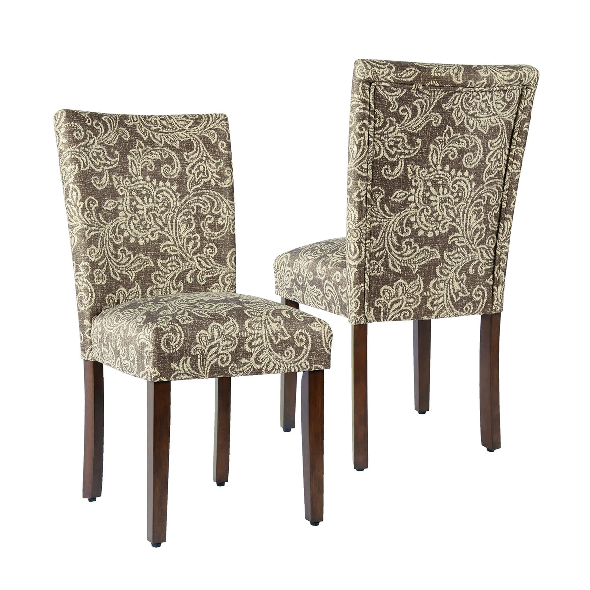 Set Of 2 Upholstered Parsons Dining Chairs, 38 in H x 19 in W x 23.5 in D