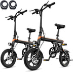 Jasion 14 Inch Folding Electric Bike, 21 Mph, 500W Peak Motor, 270Wh Battery - EB3