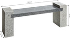 Dehner Gartenbank, 2-Sitzer, Ca. 120 X 45 X 30 Cm, Granit, Hellgrau/Dunkelgrau