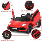 Licensed Lamborghini SVJ Kids Ride-On Car, 12V Battery Powered - Red, White, Black, Green Or Pink