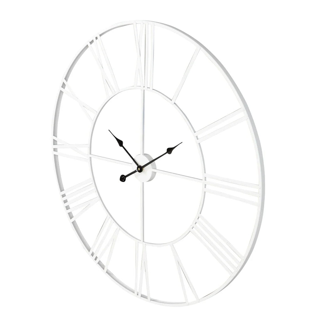 Round Metal Open-Frame Wall Clock