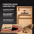 ESCALADE ACL Official 2x4 Regulation Cornhole Boards, Solid Wood, Brown