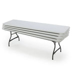 Commercial Stacking Folding Table 4-Pack, 8 ft, White - 80344