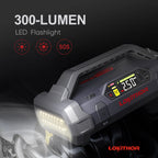 LOKITHOR 2000A 20000mAh 12V Jump Starter With 150 PSI Air Compressor - JA301