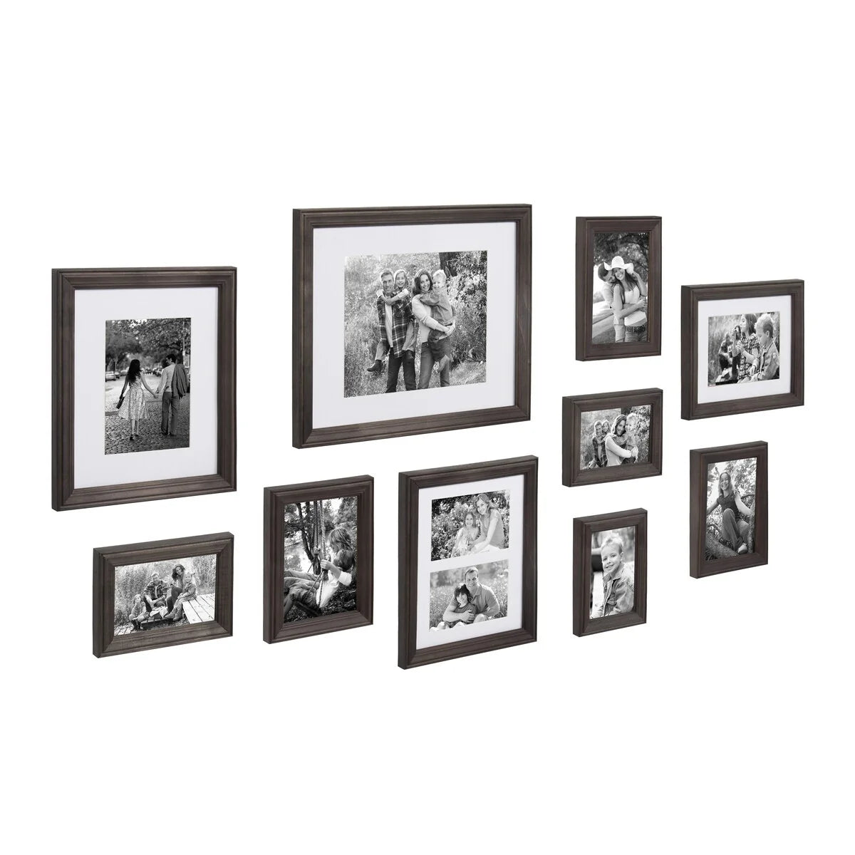 10-Piece Wood Gallery Wall Picture Frame Set - 11 x 14 in