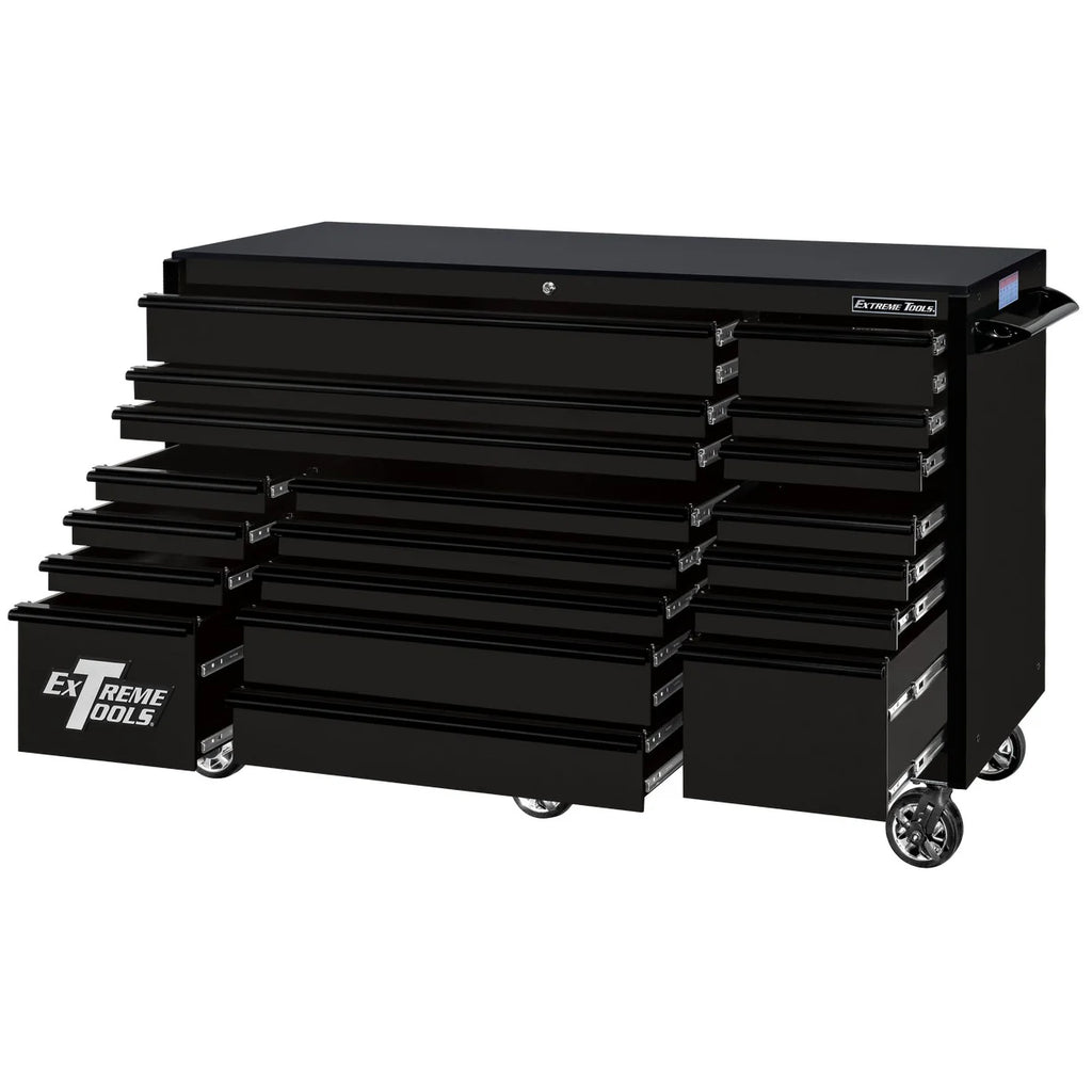 Extreme Tools 72-in x 30-in 19-Drawer Roller Cabinet With 250 lb Drawer Slides - RX723019RC-250