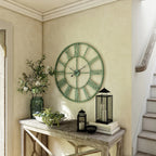 Round Metal Open-Frame Wall Clock