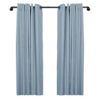 1 Inch Industrial Wrap-Around Curtain Rods, Matte Black, 28-48 in, 48-86 in, 86-120 in