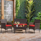 4-Piece Patio Rattan Wicker Furniture Set - T-LCRF834M18