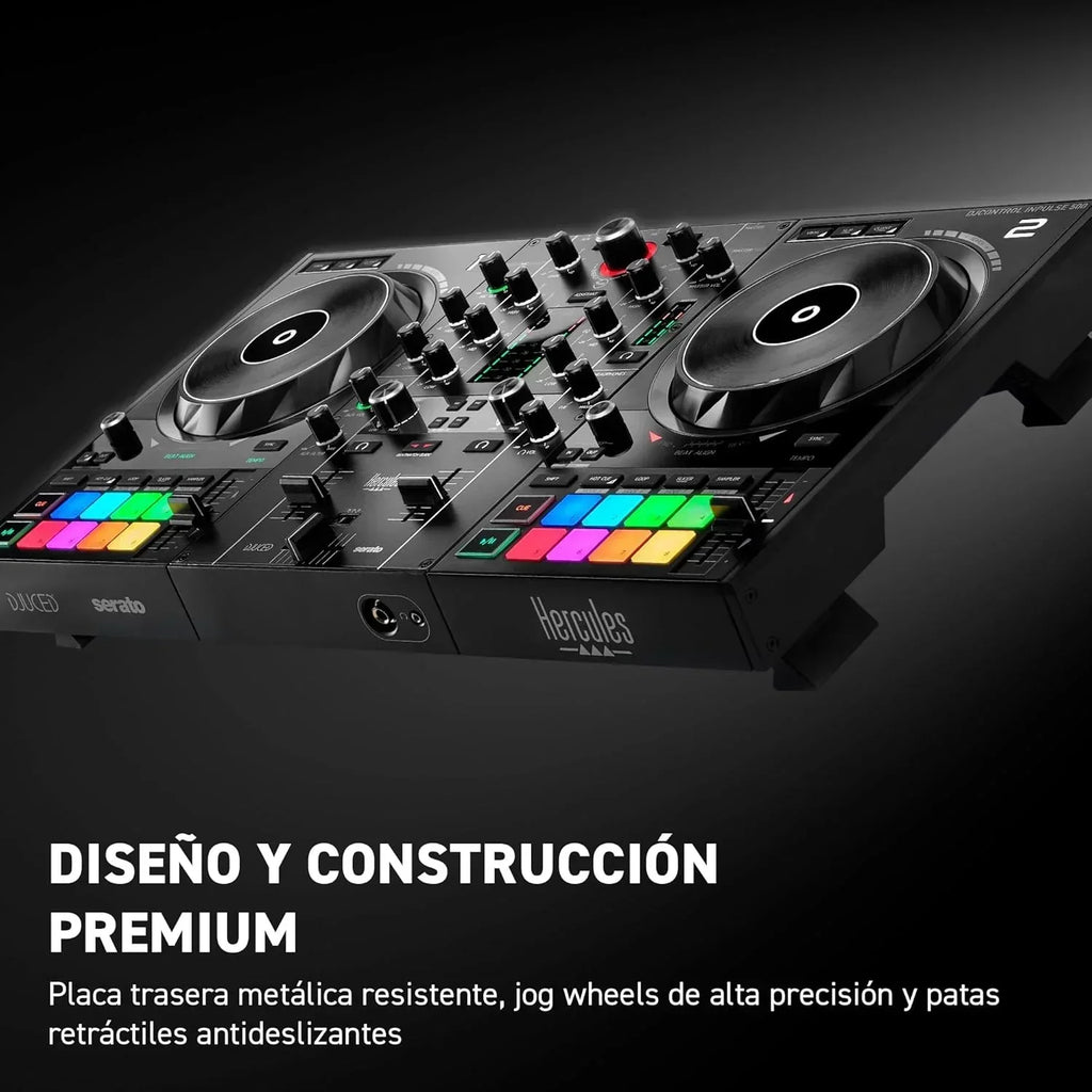 Hercules 2-Deck USB DJ Controller for Serato DJ Lite and DJUCED - DJControl Inpulse 500