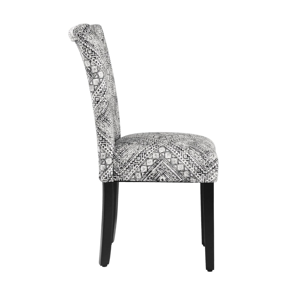 Set Of 2 Upholstered Parsons Dining Chairs, 38 in H x 19 in W x 23.5 in D