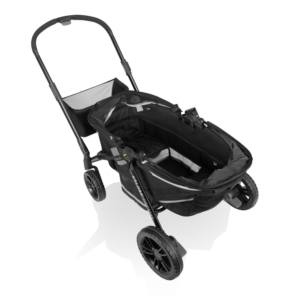 2-in-1 All-Terrain Baby Stroller Wagon With Canopy And Storage - Gray