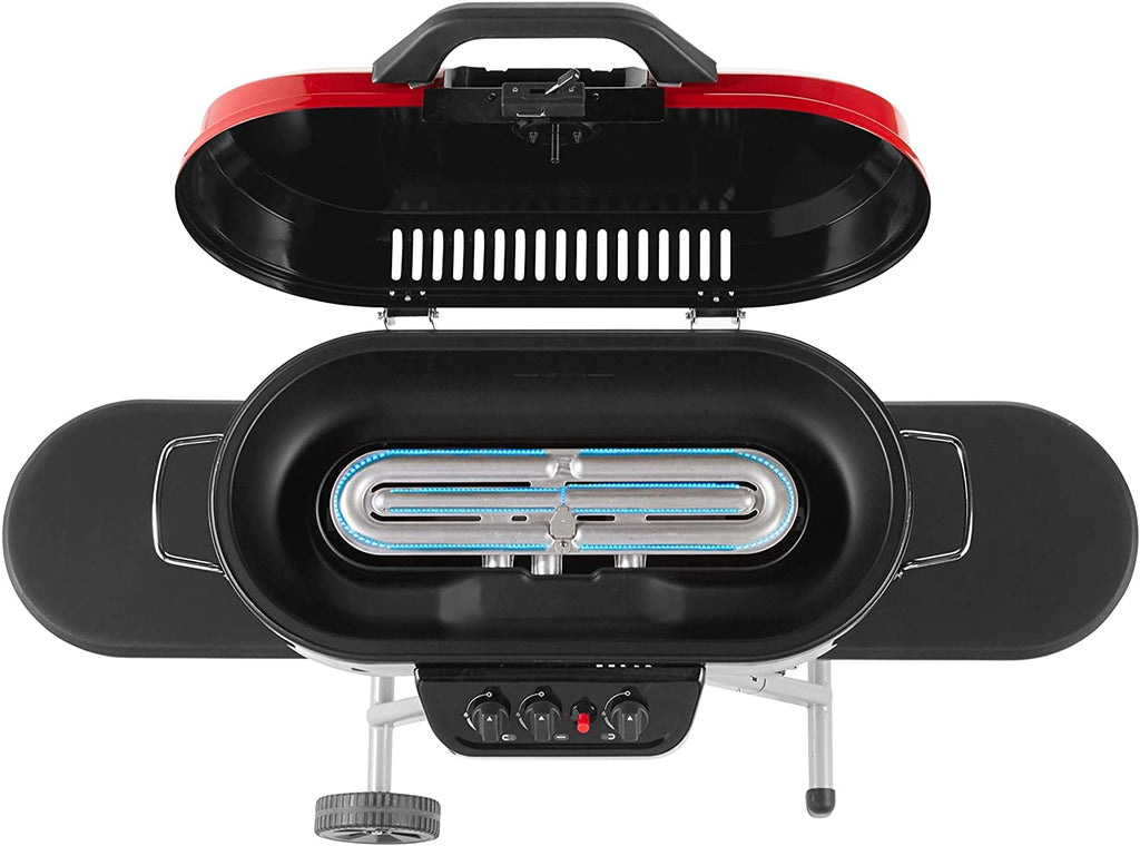 Portable Stand-Up Propane Grill, Black, 3 Burners - 285