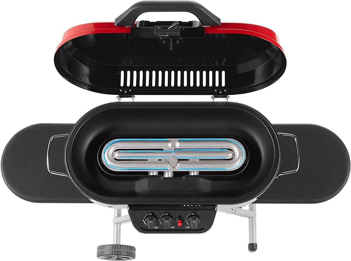 Portable Stand-Up Propane Grill, Black, 3 Burners - 285