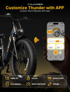 Jasion Electric Bike 1500W, 30+ MPH, 35-80 Miles, 26 in x 4 in Fat Tires - THUNDER