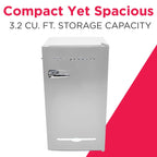 Frigidaire Retro Bar Fridge, 3.2 Cu. Ft., Pink, 65-Watt - EFR376-C-PINK