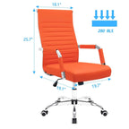 Ergonomic High-Back Office Chair With PU Leather Upholstery And 360-Degree Swivel