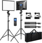 LED Video Light Panels, 15.4 in, 2 Pack, 45W, 3000K-8000K Bi-Color - D50