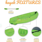 Generic Wave 6' Youth Kayak With Paddle - 6' Youth Wave Kayak