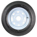 2-Pack Trailer Tires And Rims 5.30-12 Load B 5-Lug White Spoke