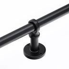 1 Inch Industrial Wrap-Around Curtain Rods, Matte Black, 28-48 in, 48-86 in, 86-120 in
