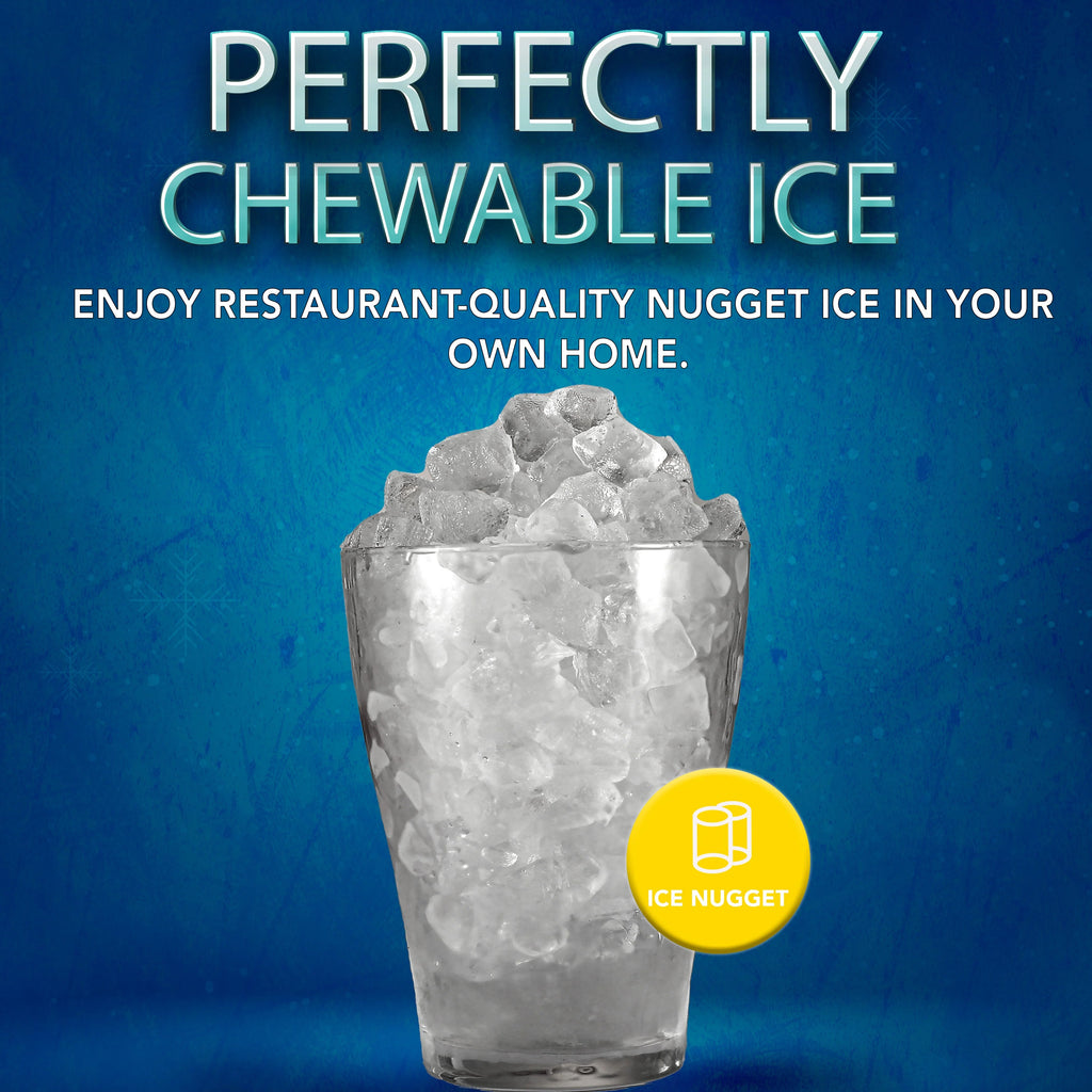 Frigidaire Countertop Nugget Ice Maker, 44 lbs. Daily, 3 lb. Basket, Black - EFIC256