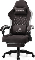 GTPLAYER Gaming Chair With Pocket Spring Cushion, Linkage Armrests And Footrest