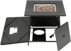 Four Seasons Courtyard 28-Inch Square 50,000 BTU Gas Fire Pit Table - SRGF11634