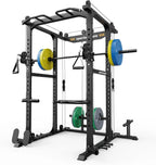 Sportsroyals Power Cage With Adjustable Cable Crossover System, 1600 lbs, Red, 61.6 x 56.0 x 82.6 in - Power Cage