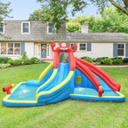 Costway Inflatable Crab Dual Slide Water Park Bounce House With Splash Pools, 197 x 157.5 x 98.5 in, 950W Blower