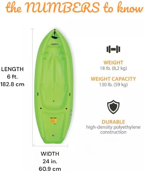 Generic Wave 6' Youth Kayak With Paddle - 6' Youth Wave Kayak