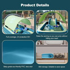 Ergocar Inflatable Swimming Pool With Water Slide And Awning - 2.1 Meters, Three Layers