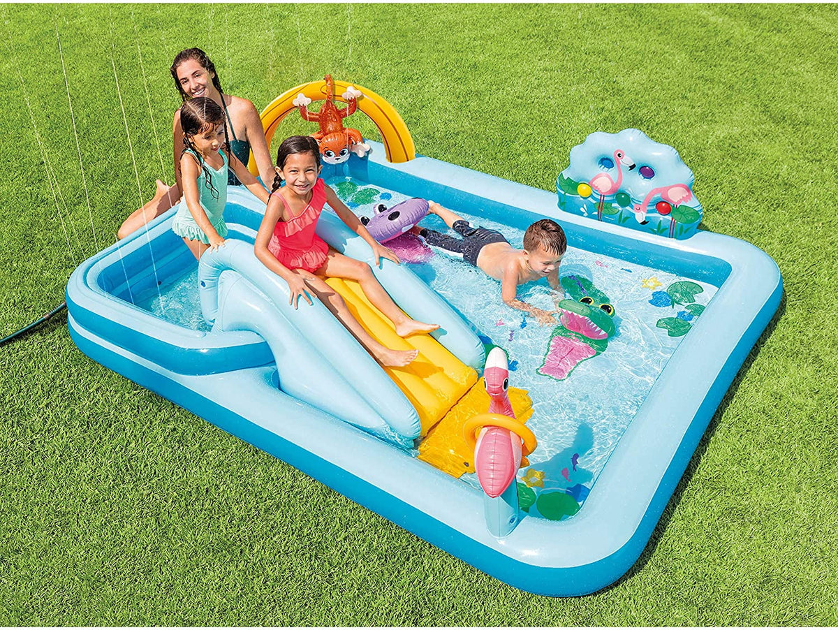 Inflatable Jungle Adventure Play Center 96 x 78 x 28 Inches - Kiddie Pool Ages 2 And Up