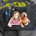 URPOWER Dog Car Seat Cover Extender, Waterproof And Padded With Safety Belt And Mesh Window